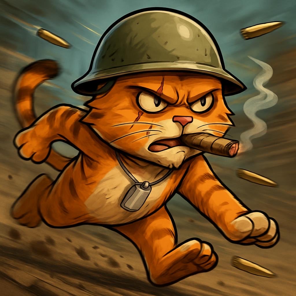 Sarge sprinting through incoming fire