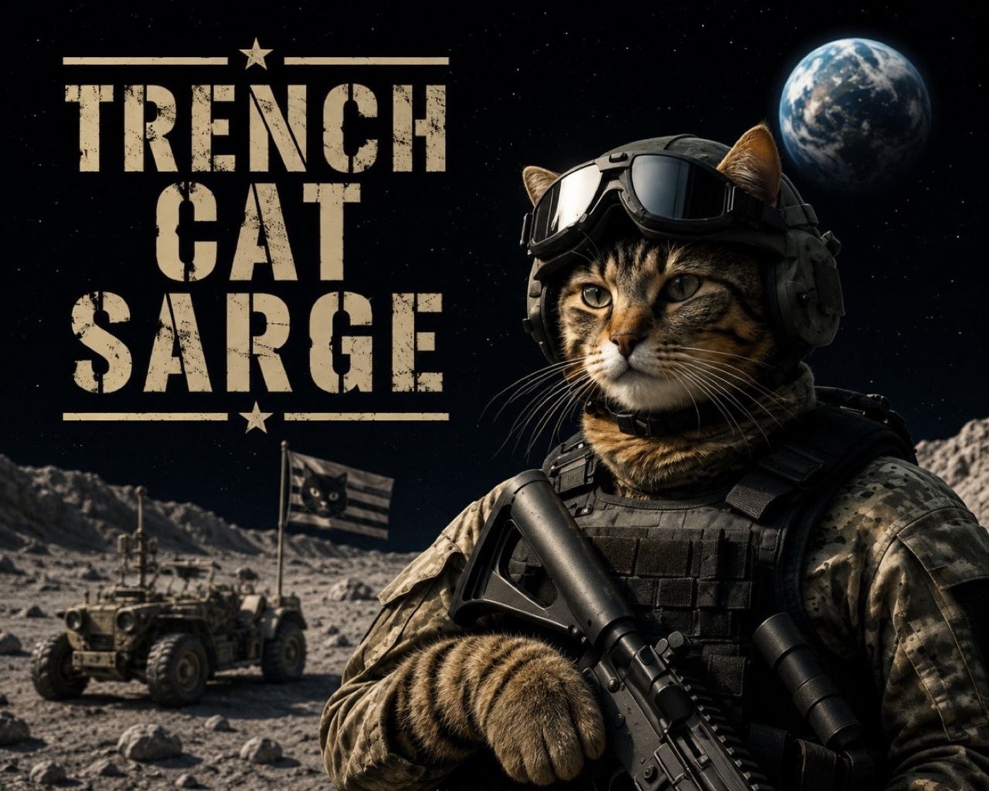Sarge with boots on the moon