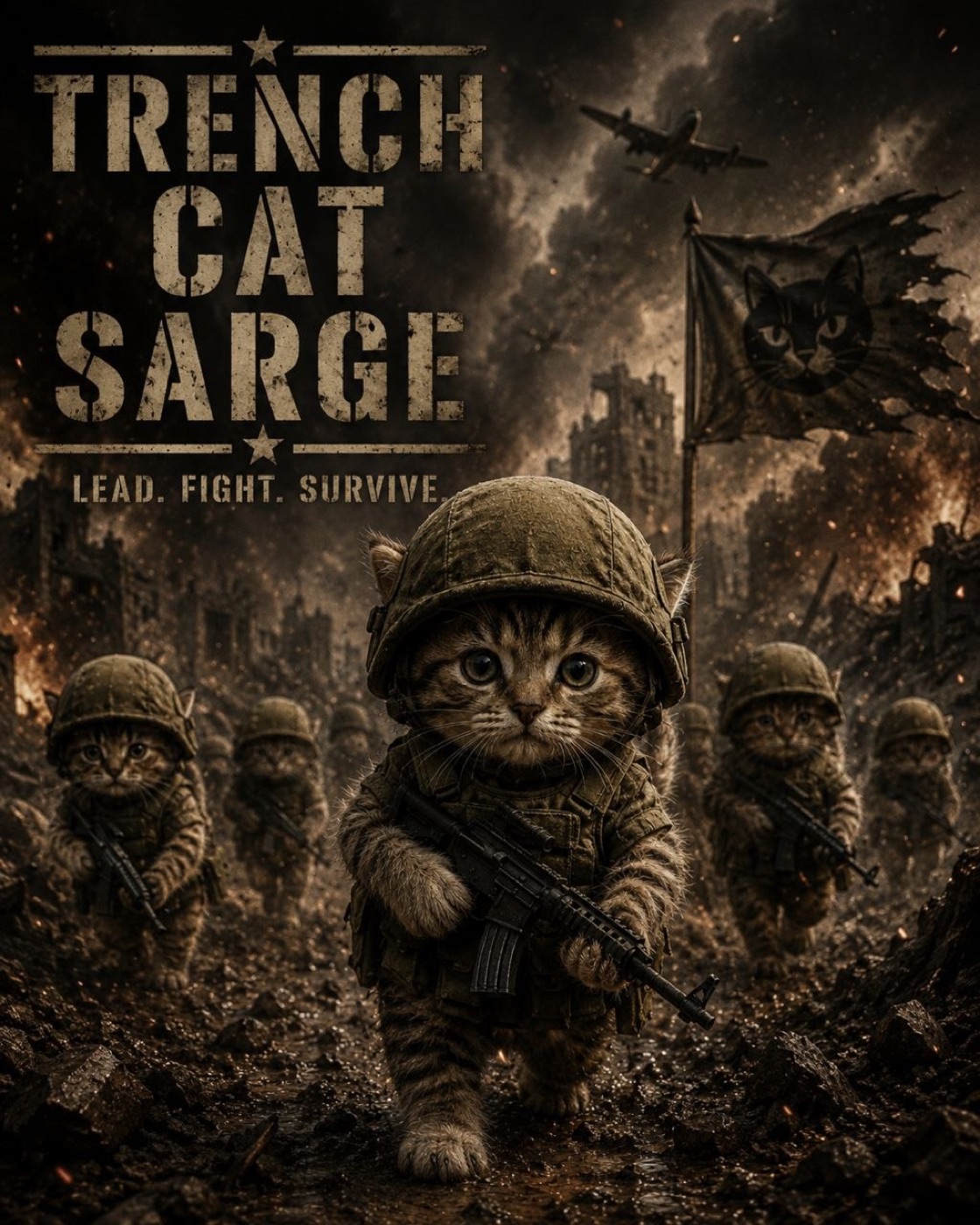 Kitten recruits marching